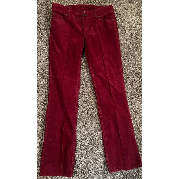 J.CREW Pants - J Crew Womens Corduroy Slacks Size 2S. ‎ Burgundy